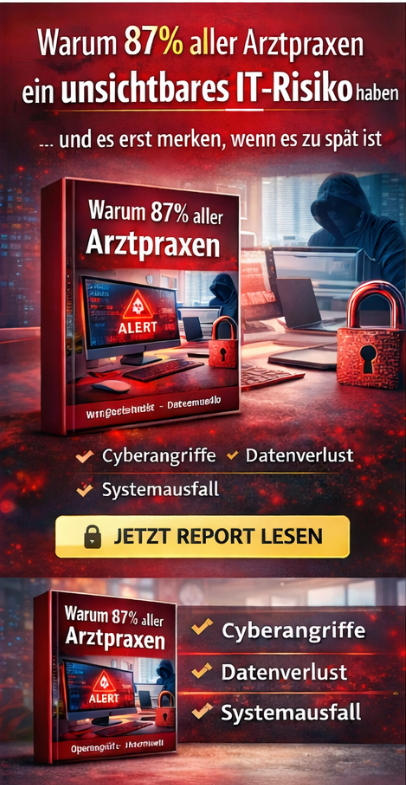 Mockup Warum 87 Prozent aller Arztpraxen ein unsichtbares IT-Risiko haben